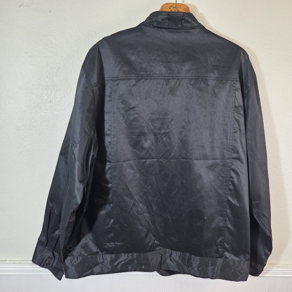 Knockout Jeans 3XLB Black Zip Jacket Big Tall NWT Military Style - Picture 3 of 13